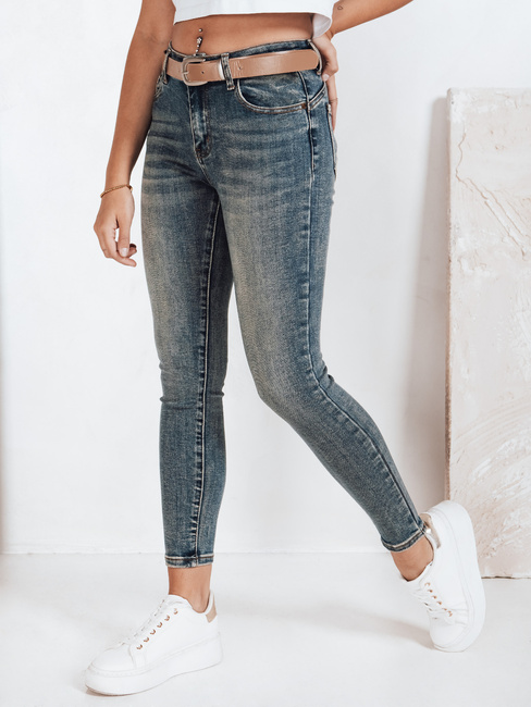 Jeansy damskie skinny push up niebieskie Dstreet UY2803