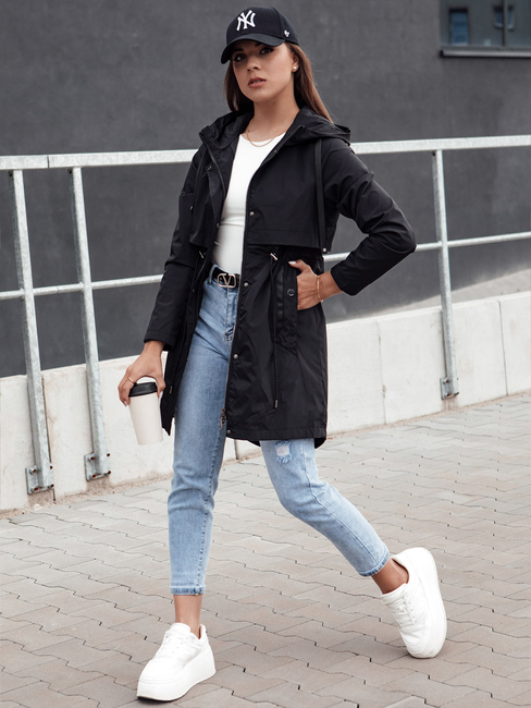 Kurtka przejściowa damska parka GLAMJACKET czarna Dstreet TY4384