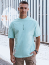T-shirt męski z nadrukiem turkusowy Dstreet RX5509