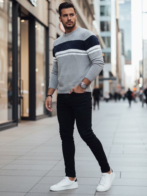 Sweter męski szary Dstreet WX2245z
