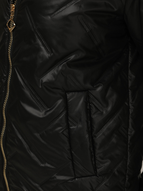 Kurtka damska pikowana z kapturem czarna Dstreet TY5551