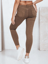 Spodnie damskie skinny z paskiem VIVASKIN brązowe Dstreet UY2745