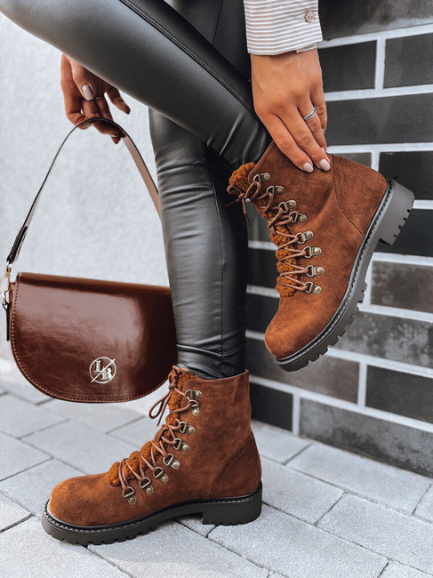 Botki damskie FOXGLOWE kamelowe Dstreet ZY0392