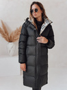 Kurtka damska zimowa WINTERMISS długa pikowana z kapturem czarna Dstreet TY4967