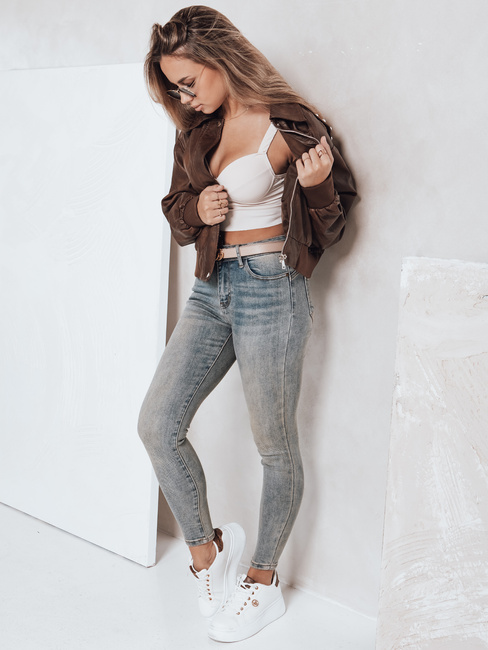 Jeansy damskie skinny push up niebieskie Dstreet UY2796