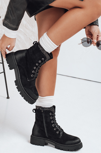 Botki damskie JUPITER czarne Dstreet ZY0399