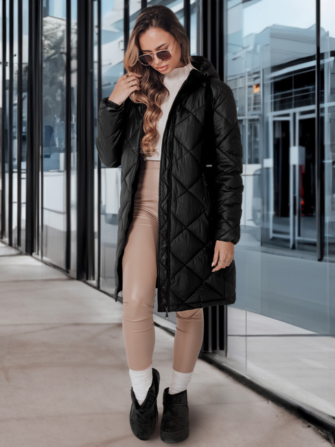 Kurtka zimowa damska SNOWVIBE czarna pikowana Dstreet TY4988