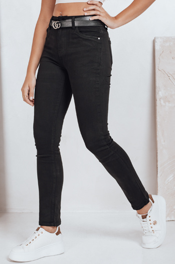 Spodnie damskie jeansowe CHESTE czarne Dstreet UY1932