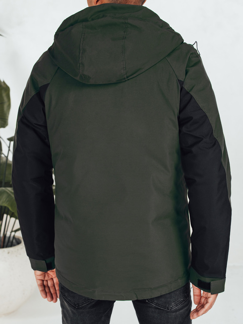 Kurtka męska zimowa z kapturem czarna Dstreet TX5039