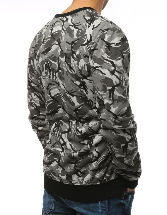 Bluza męska bez kaptura camo jasnoszara BX4266