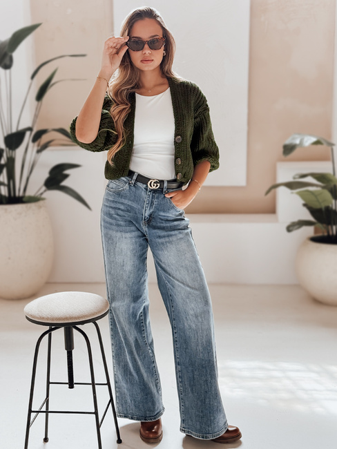 Sweter damski NUTI zielony Dstreet MY1672