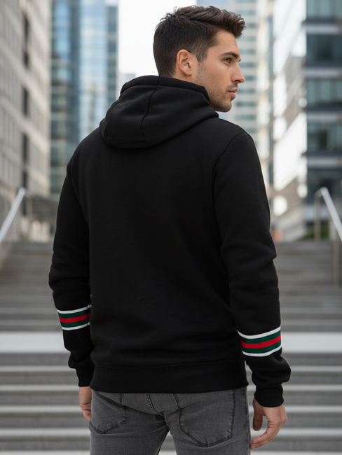 Bluza męska z kapturem czarna Dstreet BX5940