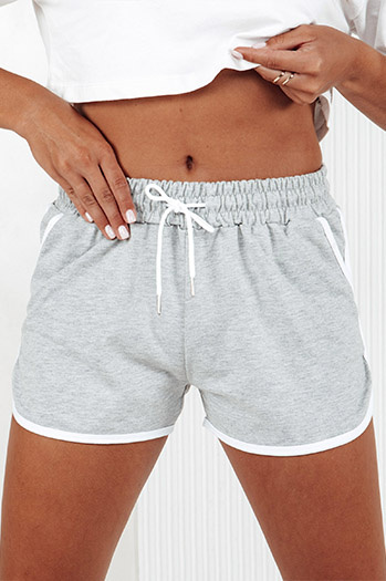 Dresowe krótkie spodenki damskie TOP SPORT jasnoszare Dstreet SY0406