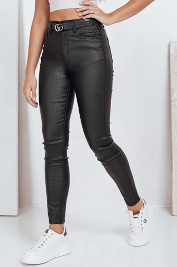 Jeansy damskie woskowane skinny czarne Dstreet UY2750