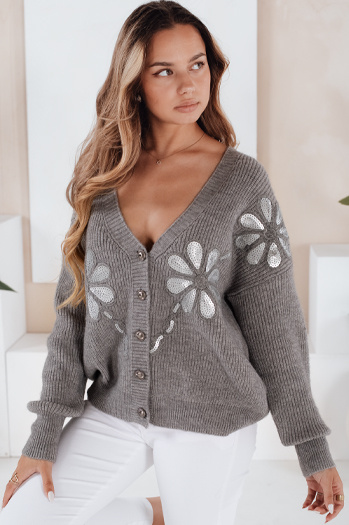 Damski kardigan KERINDA szary Dstreet MY2503