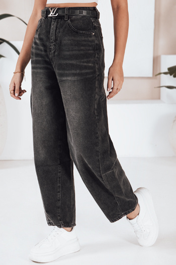 Jeansy damskie balloon fit czarne Dstreet UY2743
