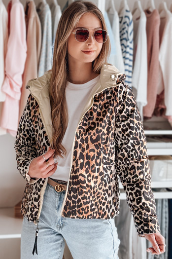 Kurtka przejściowa damska dwustronna ZIBERKA beżowa Dstreet TY4869