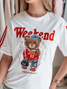 T-shirt damski oversize z misiem FUNTED biały Dstreet RY2850_3