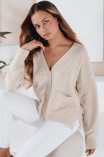 Damski kardigan SORELIE ecru Dstreet MY2510