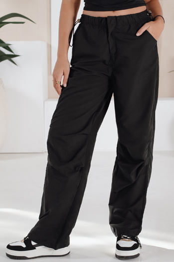 Spodnie damskie spadochronowe MORAT czarne Dstreet UY1663