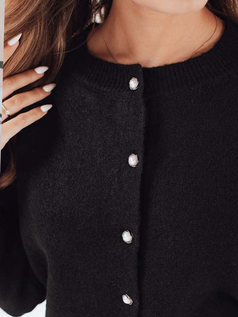 Damski sweter zapinany SELINA czarny Dstreet MY2512
