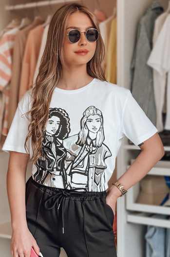 T-shirt damski COMIS biały Dstreet RY2608