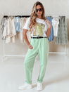 Spodnie damskie chinosy z paskiem TAILANDI miętowe Dstreet UY2552