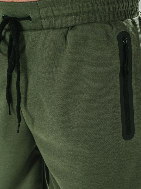 Spodenki męskie dresowe oliwkowe Dstreet SX2473