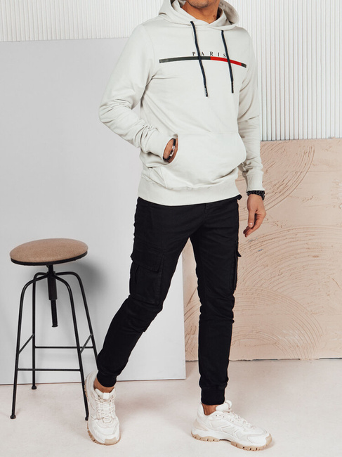 Bluza męska z nadrukiem szara Dstreet BX5729