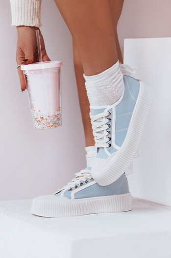 Trampki damskie ELIDA niebieskie Dstreet ZY0145