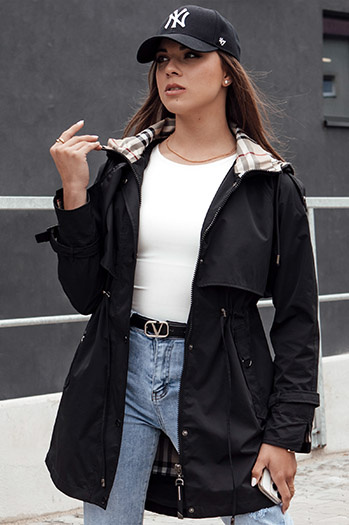 Kurtka przejściowa damska parka FASHLOVE czarna Dstreet TY4392