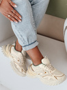 Sportowe sneakersy damskie beżowe Dstreet ZY1008