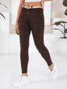 Jeansy damskie push up brązowe Dstreet UY2774