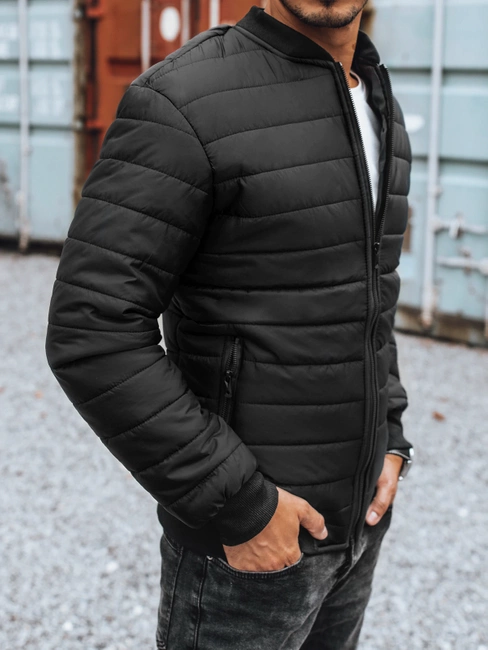 Kurtka męska pikowana bomber jacket czarna Dstreet TX2213z