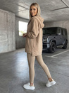 Komplet dresowy damski 3w1 oversize MAYALAN beżowy Dstreet AY0942