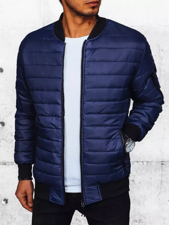 Kurtka męska pikowana bomber jacket granatowa Dstreet TX4419