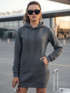 Bluza damska długa z kapturem oversize TIMMY ciemnoszara Dstreet EY1938