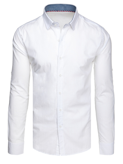 Koszula męska elegancka z długim rękawem biała Dstreet DX2669