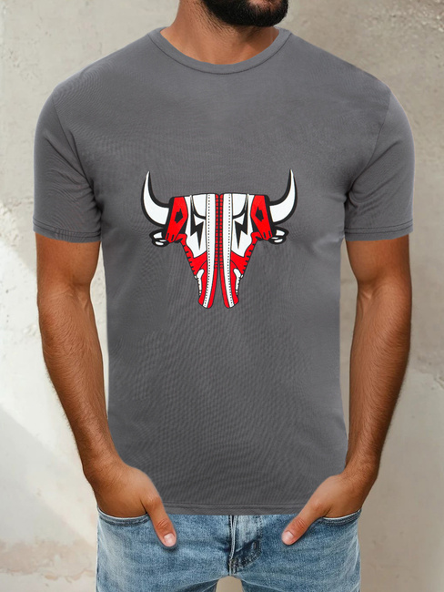 T-shirt męski grafitowy Dstreet RX4931