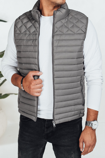 Kamizelka męska pikowana ciemnoszara Dstreet TX5079