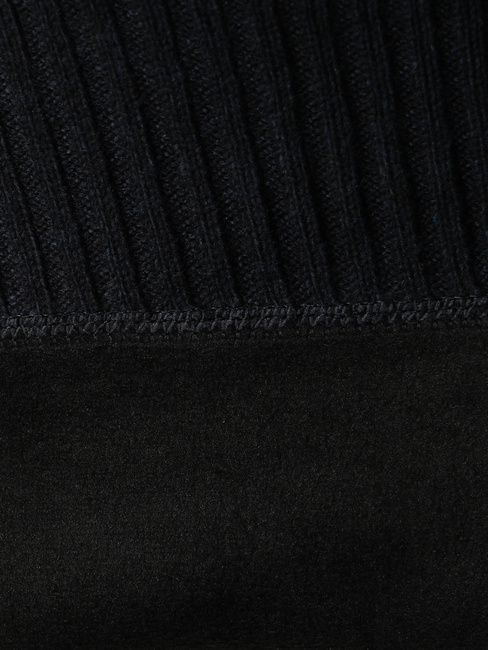 Sweter męski ze stójką ocieplany granatowy Dstreet WX2352