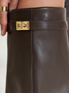 Kozaki z szeroką cholewką brązowe Dstreet ZY1028