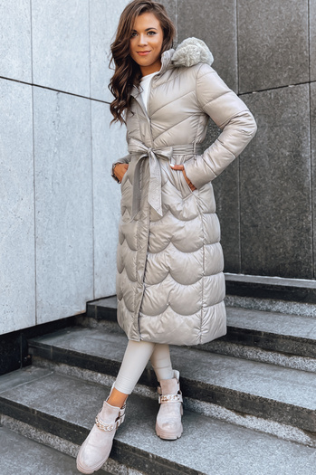 Płaszcz damski zimowy SCARLET beżowy Dstreet TY3806