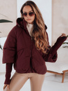 Kurtka damska zimowa MISSLAYER z kapturem burgundowa Dstreet TY5037