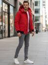 Kurtka męska zimowa z kapturem czerwona Dstreet TX4983