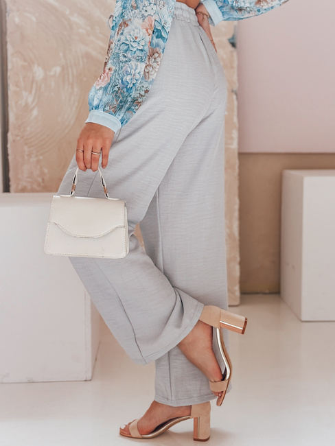 Spodnie damskie wide leg MILLIVIO szare Dstreet UY2664