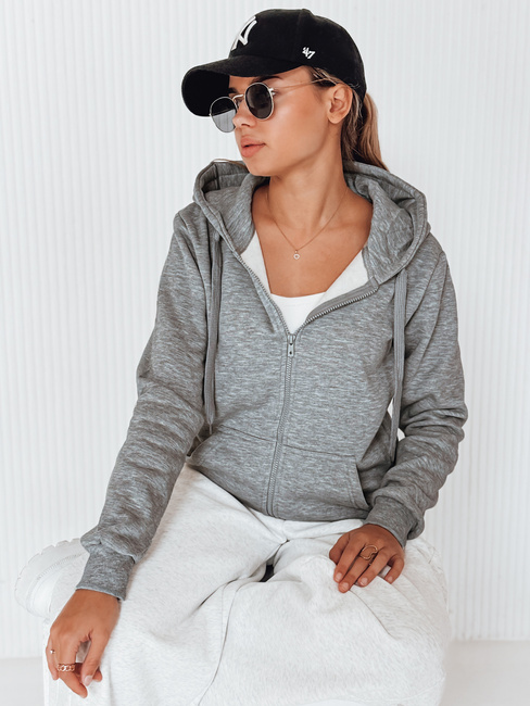 Bluza damska rozpinana z kapturem antracytowa Dstreet BY0232
