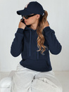 Bluza damska BASIC z kapturem granatowa BY0561