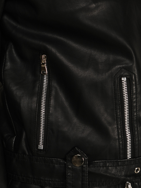 Kurtka damska skórzana ramoneska czarna Dstreet TY5538