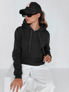 Bluza damska BASIC z kapturem czarna BY0158